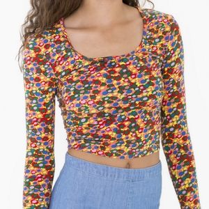 AA Floral Long Sleeve Crop top